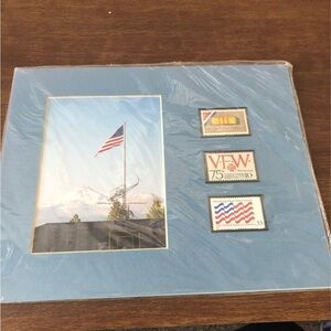 VFW photo mat with stamps